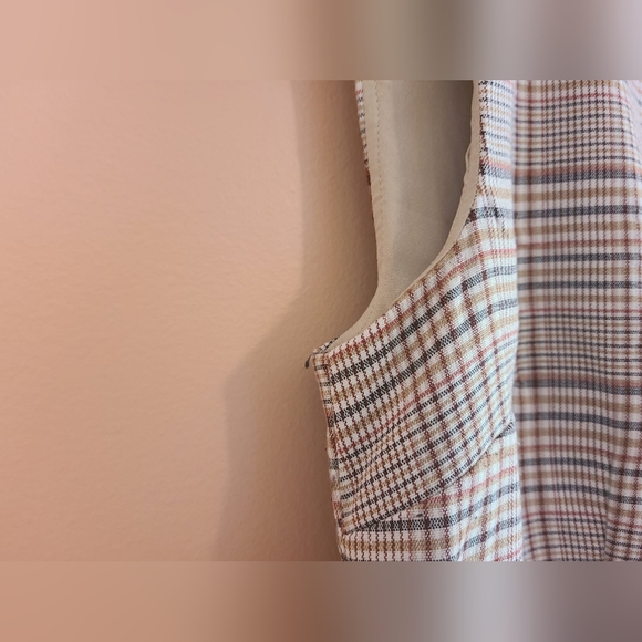 NWOT Ann Taylor Factory Cream Plaid Dress 🌷🌴 - Picture 5 of 13